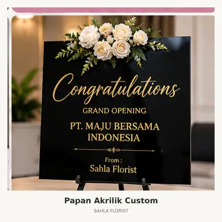 Papan Bunga Akrilik Rawalumbu